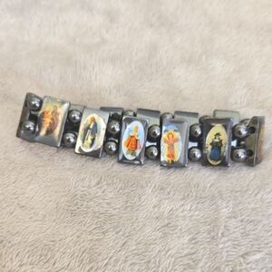 #664 Religious Icon Charm Bracelet